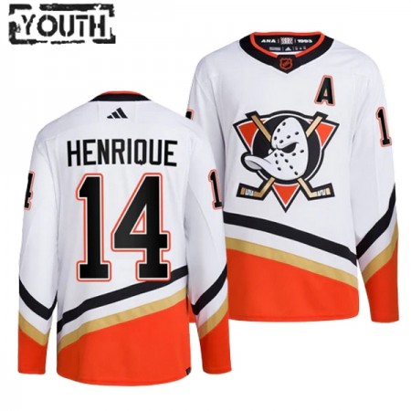 Anaheim Ducks adam henrique Adidas 2022-23 Reverse Retro 2.0 Weiss Trikot Authentic - Kinder